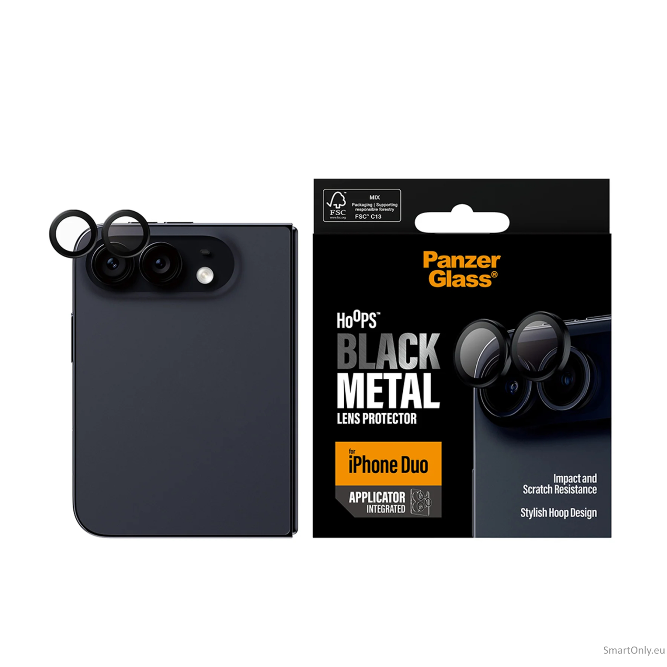 PanzerGlass Hoops | Camera Lens | Apple | iPhone Duo | Metal/Silicone | Black 1 PanzerGlass Hoops | Camera Lens | Apple | iPhone Duo | Metal/Silicone | Black 1
