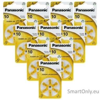 Panasonic 10 6BL Hearing batteries 60 pcs Panasonic 10 6BL Hearing batteries 60 pcs