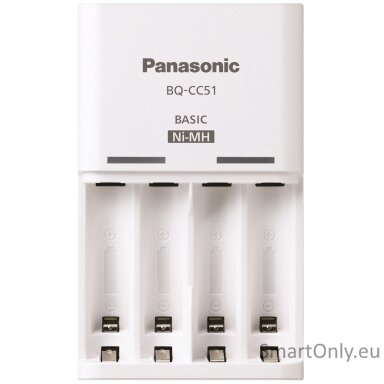 Panasonic Eneloop BQ-CC51 (su 4xAAA baterijom) Baterijų įkroviklis Panasonic Eneloop BQ-CC51 (su 4xAAA baterijom) Baterijų įkroviklis