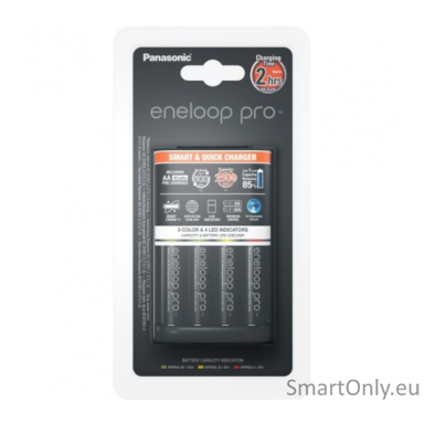 Panasonic Eneloop pro BQ-CC55 (su 4xAA baterijom) Baterijų įkroviklis Panasonic Eneloop pro BQ-CC55 (su 4xAA baterijom) Baterijų įkroviklis