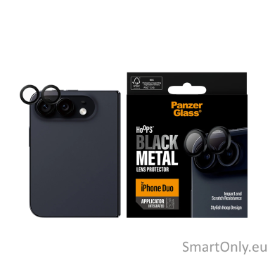 PanzerGlass Hoops | Camera Lens | Apple | iPhone Duo | Metal/Silicone | Black PanzerGlass Hoops | Camera Lens | Apple | iPhone Duo | Metal/Silicone | Black
