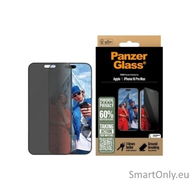 PanzerGlass Privacy  Screen Protector iPhone 16 Pro Max | Ultra-Wide Fit | PanzerGlass
