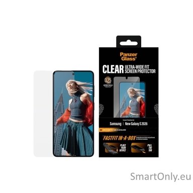 PanzerGlass Screen Protector Samsung New Galaxy S26 | Ultra-Wide Fit w. FASTFIT IN-A-BOX | PanzerGlass PanzerGlass Screen Protector Samsung New Galaxy S26 | Ultra-Wide Fit w. FASTFIT IN-A-BOX | PanzerGlass