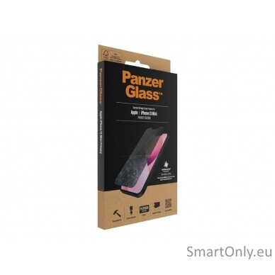 PanzerGlass Apple, iPhone 13 Mini, Tempered glass, Black, Privacy Screen Protector 11