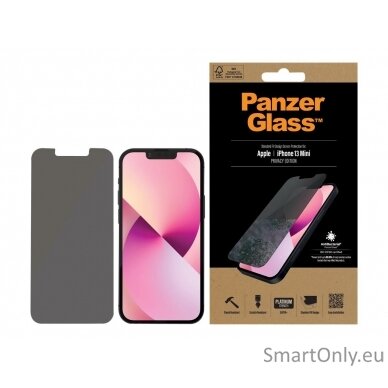 PanzerGlass Apple, iPhone 13 Mini, Tempered glass, Black, Privacy Screen Protector 12