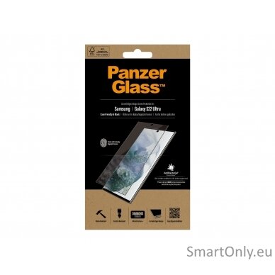 PanzerGlass Samsung, Galaxy S22 Ultra, Tempered glass, Black,  Screen Protector 15
