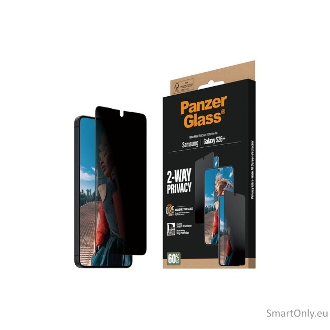 PanzerGlass 2-Way Privacy Screen Protector Samsung New Galaxy S26 Plus | Ultra-Wide Fit w. EasyAligner | PanzerGlass 1 PanzerGlass 2-Way Privacy Screen Protector Samsung New Galaxy S26 Plus | Ultra-Wide Fit w. EasyAligner | PanzerGlass 1