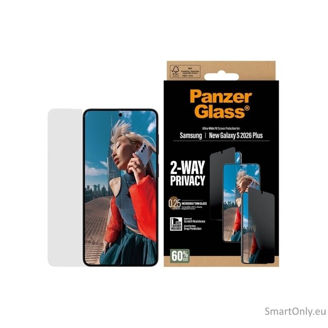 PanzerGlass 2-Way Privacy Screen Protector Samsung New Galaxy S26 Plus | Ultra-Wide Fit w. EasyAligner | PanzerGlass 6 PanzerGlass 2-Way Privacy Screen Protector Samsung New Galaxy S26 Plus | Ultra-Wide Fit w. EasyAligner | PanzerGlass 6