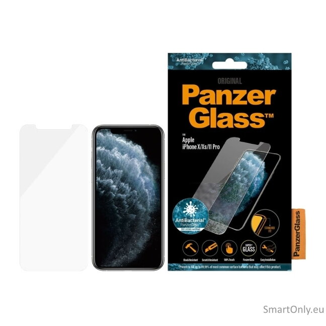 PanzerGlass 2661 Screen Protector, iPhone, X/XS, Tempered glass, Transparent 12