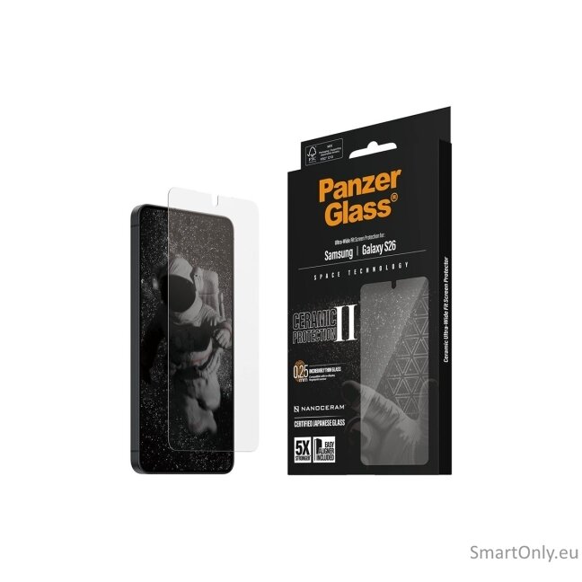 PanzerGlass Ceramic Screen Protector Samsung New Galaxy S26 | Ultra-Wide Fit w. EasyAligner | PanzerGlass 2 PanzerGlass Ceramic Screen Protector Samsung New Galaxy S26 | Ultra-Wide Fit w. EasyAligner | PanzerGlass 2
