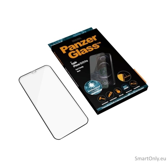 PanzerGlass For iPhone 12/12 Pro, Glass, Black, Clear Screen Protector, 6.1 " 13 PanzerGlass For iPhone 12/12 Pro, Glass, Black, Clear Screen Protector, 6.1 " 13