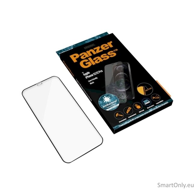 PanzerGlass For iPhone 12/12 Pro, Glass, Black, Clear Screen Protector, 6.1 " 5 PanzerGlass For iPhone 12/12 Pro, Glass, Black, Clear Screen Protector, 6.1 " 5
