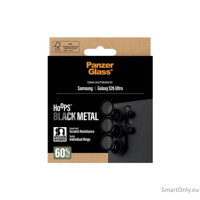 PanzerGlass Hoops Camera Lens Protector Black Samsung New Galaxy S26 Ultra | PanzerGlass 6 PanzerGlass Hoops Camera Lens Protector Black Samsung New Galaxy S26 Ultra | PanzerGlass 6