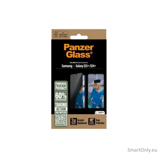 PanzerGlass Privacy Screen Protector Samsung Galaxy S25 Plus | Ultra-Wide Fit | PanzerGlass 5 PanzerGlass Privacy Screen Protector Samsung Galaxy S25 Plus | Ultra-Wide Fit | PanzerGlass 5