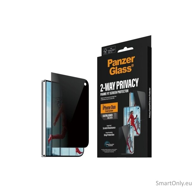 PanzerGlass Privacy w. EasyAligner | Screen protector | Apple | iPhone Duo | Glass | Transparent 7 PanzerGlass Privacy w. EasyAligner | Screen protector | Apple | iPhone Duo | Glass | Transparent 7