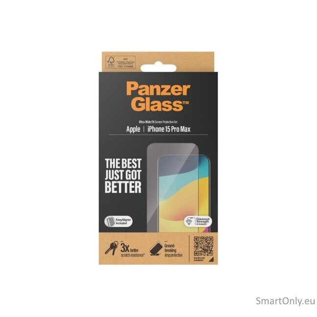 PanzerGlass Screen protector, Apple,  IPhone 15 Pro Max, Glass, Transparent 5
