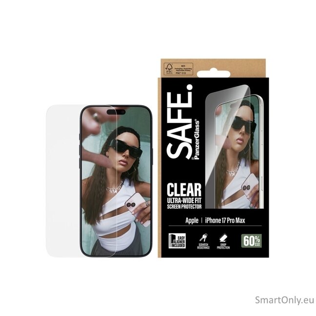PanzerGlass Screen protector | Apple | iPhone 17 Pro Max | Transparent | Ultra-Wide Fit w. EasyAligner 6 PanzerGlass Screen protector | Apple | iPhone 17 Pro Max | Transparent | Ultra-Wide Fit w. EasyAligner 6