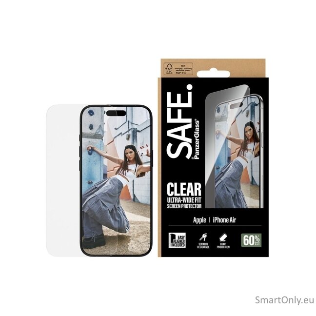 PanzerGlass Screen protector | Apple | iPhone Air | Glass | Transparent | Ultra-Wide Fit w. EasyAligner 4 PanzerGlass Screen protector | Apple | iPhone Air | Glass | Transparent | Ultra-Wide Fit w. EasyAligner 4
