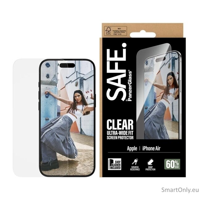 PanzerGlass Screen protector | Apple | iPhone Air | Glass | Transparent | Ultra-Wide Fit w. EasyAligner PanzerGlass Screen protector | Apple | iPhone Air | Glass | Transparent | Ultra-Wide Fit w. EasyAligner