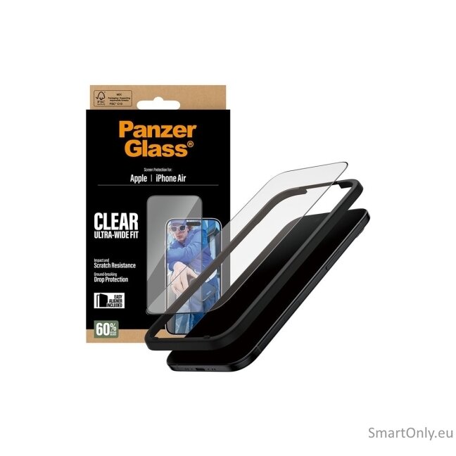 PanzerGlass Screen Protector iPhone 2025 6.6" | Ultra- Wide Fit w. EasyAligner | PanzerGlass 8