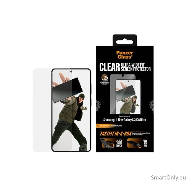 PanzerGlass Screen Protector Samsung New Galaxy S26 Ultra | Ultra-Wide Fit w. FASTFIT IN-A-BOX | PanzerGlass 4 PanzerGlass Screen Protector Samsung New Galaxy S26 Ultra | Ultra-Wide Fit w. FASTFIT IN-A-BOX | PanzerGlass 4