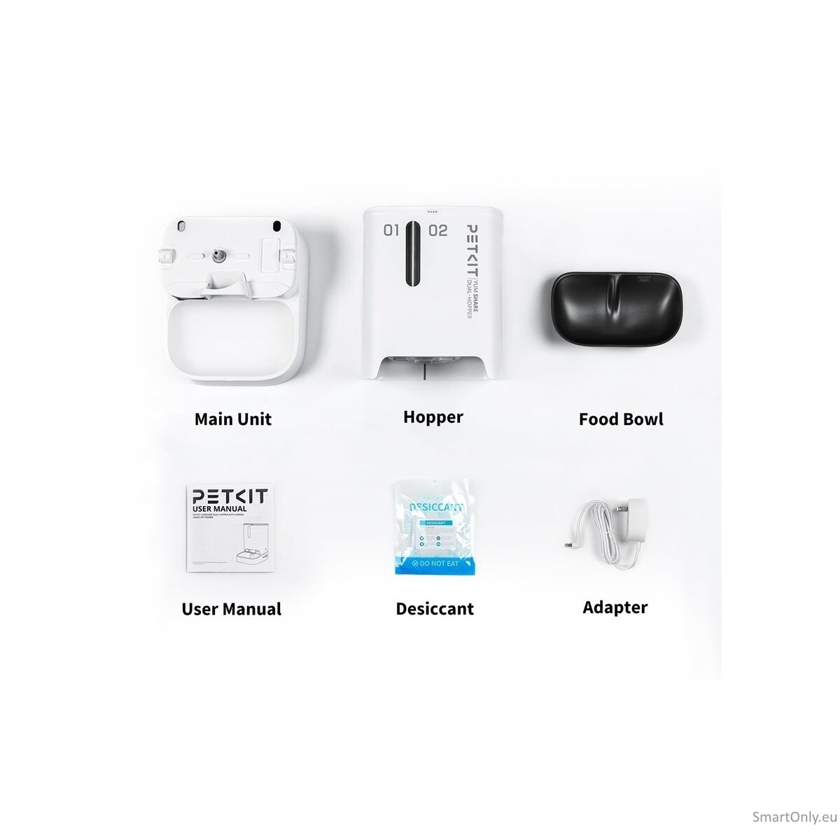 PETKIT | Feeder with Camera | P591 YumShare Dual-hopper | Capacity 2+3 L | White 9 PETKIT | Feeder with Camera | P591 YumShare Dual-hopper | Capacity 2+3 L | White 9