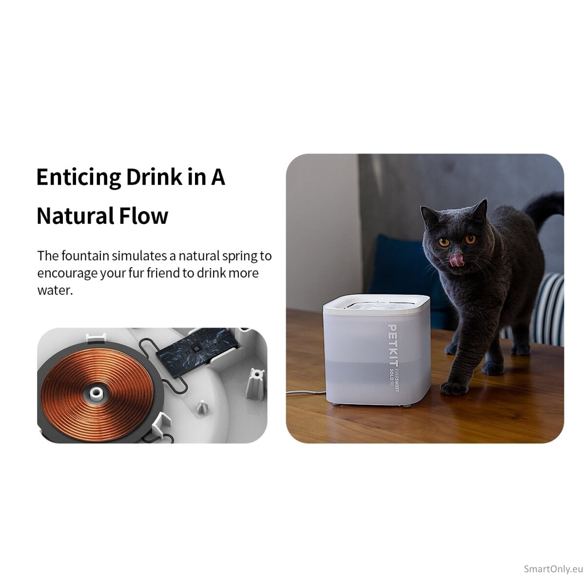 PETKIT | Smart Pet Drinking Fountain | Eversweet Solo SE | Capacity 1.8 L | Filtering | Material Plastic | White 8 PETKIT | Smart Pet Drinking Fountain | Eversweet Solo SE | Capacity 1.8 L | Filtering | Material Plastic | White 8
