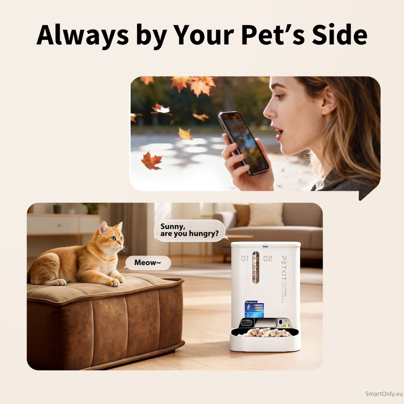 PETKIT YumShare Dual-hopper 2 Automatic Feeder with Camera | Capacity 5 L | Material ABS, 304 stainless steel | White 4 PETKIT YumShare Dual-hopper 2 Automatic Feeder with Camera | Capacity 5 L | Material ABS, 304 stainless steel | White 4