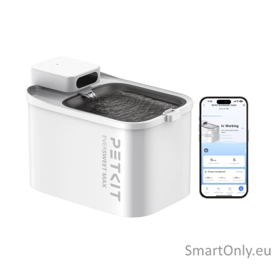 PETKIT Drinking Fountain | Eversweet Max UVC | Capacity 3 L | Material Food-grade ABS | White PETKIT Drinking Fountain | Eversweet Max UVC | Capacity 3 L | Material Food-grade ABS | White