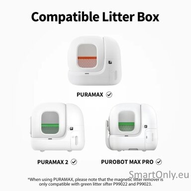 PETKIT PURA MAX 2 Self-Cleaning Cat Litter, Green + Magnetic Cat Litter Remover | P99022 | White