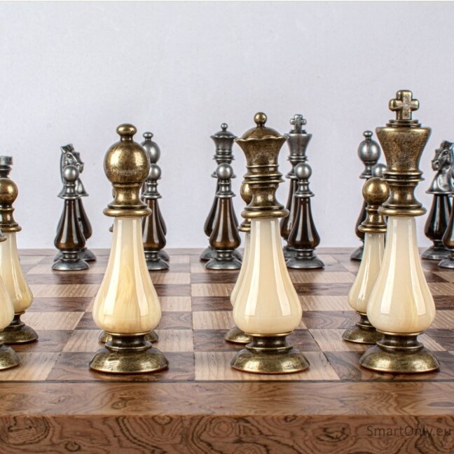 Pearl/Metal style Šachmatų rinkinys 50x50cm Riešutas /Ąžuolas Manopoulos 1 Pearl/Metal style Šachmatų rinkinys 50x50cm Riešutas /Ąžuolas Manopoulos 1