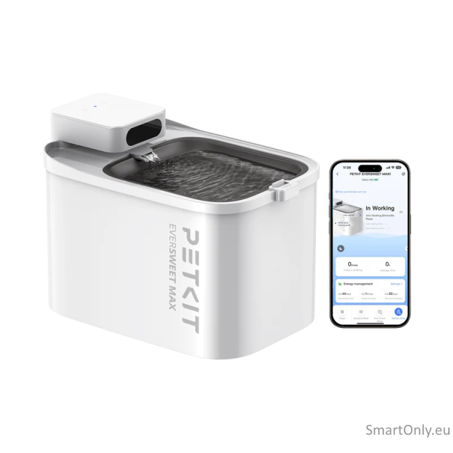 PETKIT | Drinking Fountain | Eversweet Max | Capacity 3 L | Material Food-grade ABS | White 1 PETKIT | Drinking Fountain | Eversweet Max | Capacity 3 L | Material Food-grade ABS | White 1
