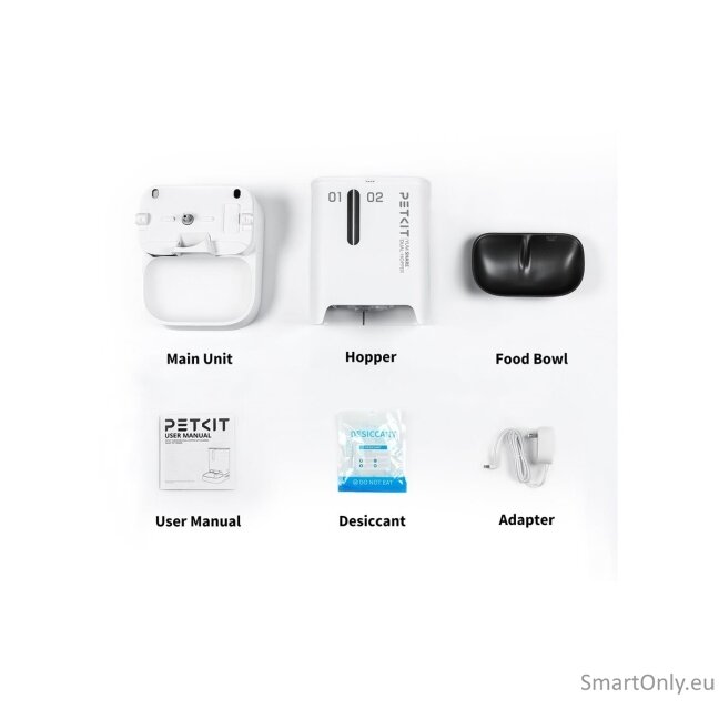 PETKIT | Feeder with Camera | P591 YumShare Dual-hopper | Capacity 2+3 L | White 9