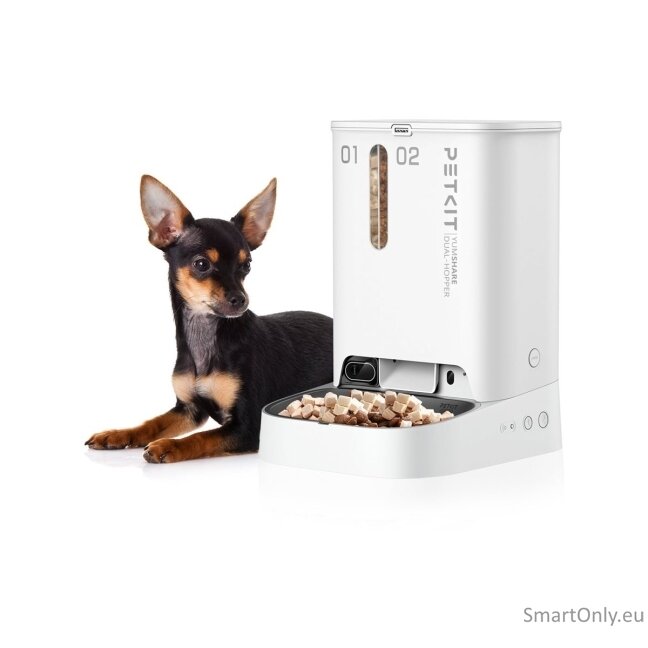 PETKIT | Feeder with Camera | P591 YumShare Dual-hopper | Capacity 2+3 L | White 10 PETKIT | Feeder with Camera | P591 YumShare Dual-hopper | Capacity 2+3 L | White 10