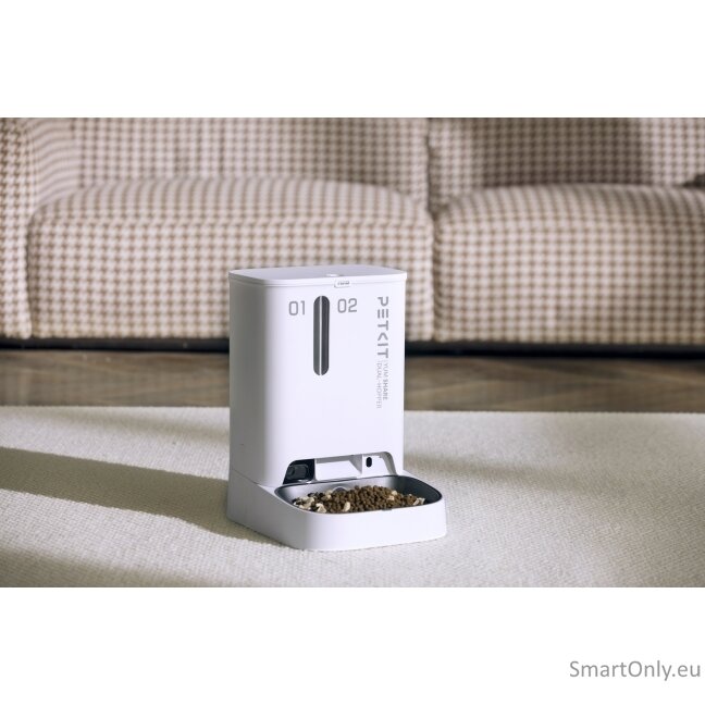 PETKIT | Feeder with Camera | P591 YumShare Dual-hopper | Capacity 2+3 L | White 3