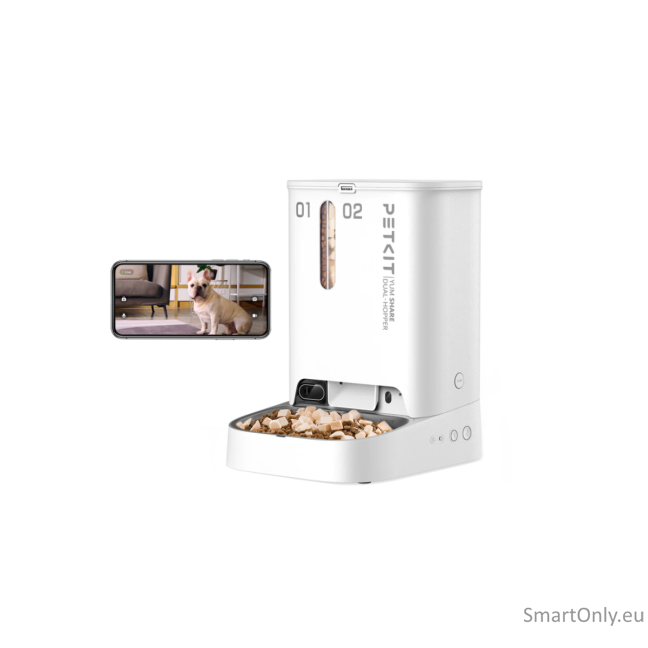 PETKIT | Feeder with Camera | P591 YumShare Dual-hopper | Capacity 2+3 L | White PETKIT | Feeder with Camera | P591 YumShare Dual-hopper | Capacity 2+3 L | White