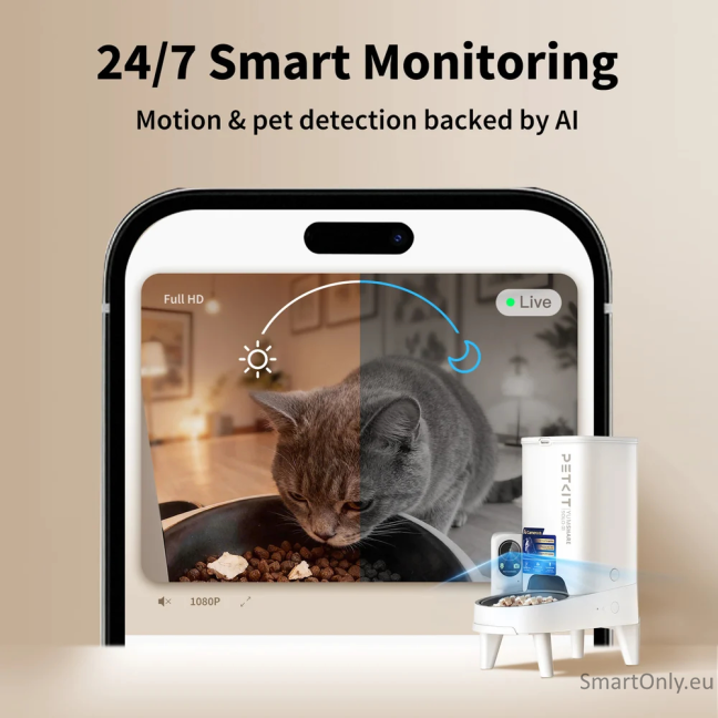PETKIT P571 2 (D4H-2) YumShare Solo 2 Feeder with camera | Capacity 3 L | Material ABS, 304 stainless steel, Silicone | White 4 PETKIT P571 2 (D4H-2) YumShare Solo 2 Feeder with camera | Capacity 3 L | Material ABS, 304 stainless steel, Silicone | White 4