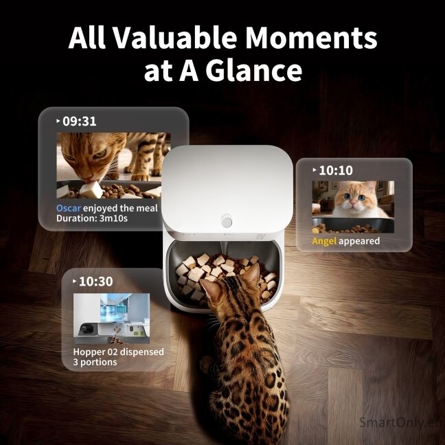 PETKIT YumShare Dual-hopper 2 Automatic Feeder with Camera | Capacity 5 L | Material ABS, 304 stainless steel | White 2 PETKIT YumShare Dual-hopper 2 Automatic Feeder with Camera | Capacity 5 L | Material ABS, 304 stainless steel | White 2