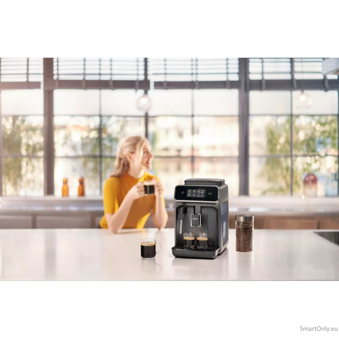 Philips | Espresso Coffee Maker | EP2224/10 | Pump pressure 15 bar | Built-in milk frother | Fully automatic | Kashmir Gray 4 Philips | Espresso Coffee Maker | EP2224/10 | Pump pressure 15 bar | Built-in milk frother | Fully automatic | Kashmir Gray 4