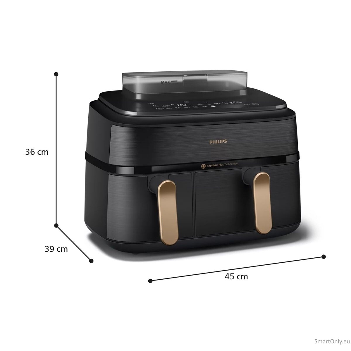 Philips Dual Steam Air Fryer | NA552/00 5000 Series | Power 2750 W | Capacity 9 L | RapidAir Plus | Black 4