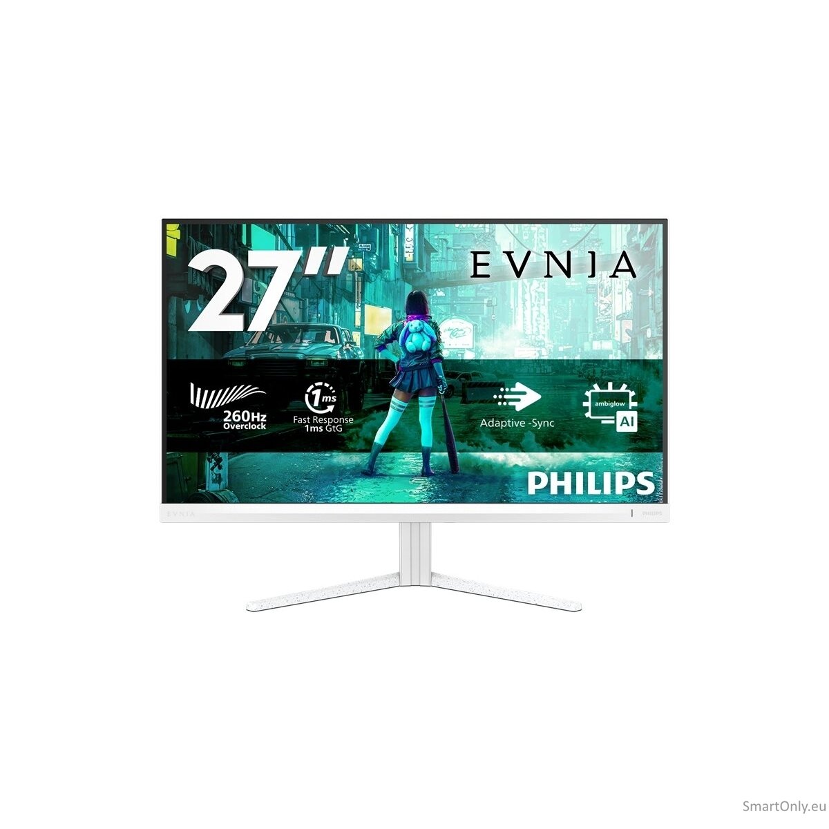 Philips Evnia 27M2N3201PL/00 | 27 " | Fast IPS | FHD | 16:9 | 260 Hz | 1 ms | 1920 x 1080 pixels | 300 cd/m² | HDMI ports quantity 1 | White 11 Philips Evnia 27M2N3201PL/00 | 27 " | Fast IPS | FHD | 16:9 | 260 Hz | 1 ms | 1920 x 1080 pixels | 300 cd/m² | HDMI ports quantity 1 | White 11