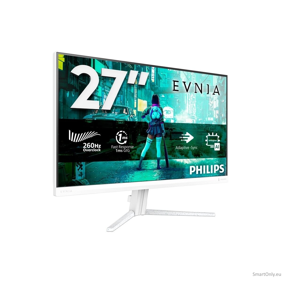 Philips Evnia 27M2N3201PL/00 | 27 " | Fast IPS | FHD | 16:9 | 260 Hz | 1 ms | 1920 x 1080 pixels | 300 cd/m² | HDMI ports quantity 1 | White 2 Philips Evnia 27M2N3201PL/00 | 27 " | Fast IPS | FHD | 16:9 | 260 Hz | 1 ms | 1920 x 1080 pixels | 300 cd/m² | HDMI ports quantity 1 | White 2