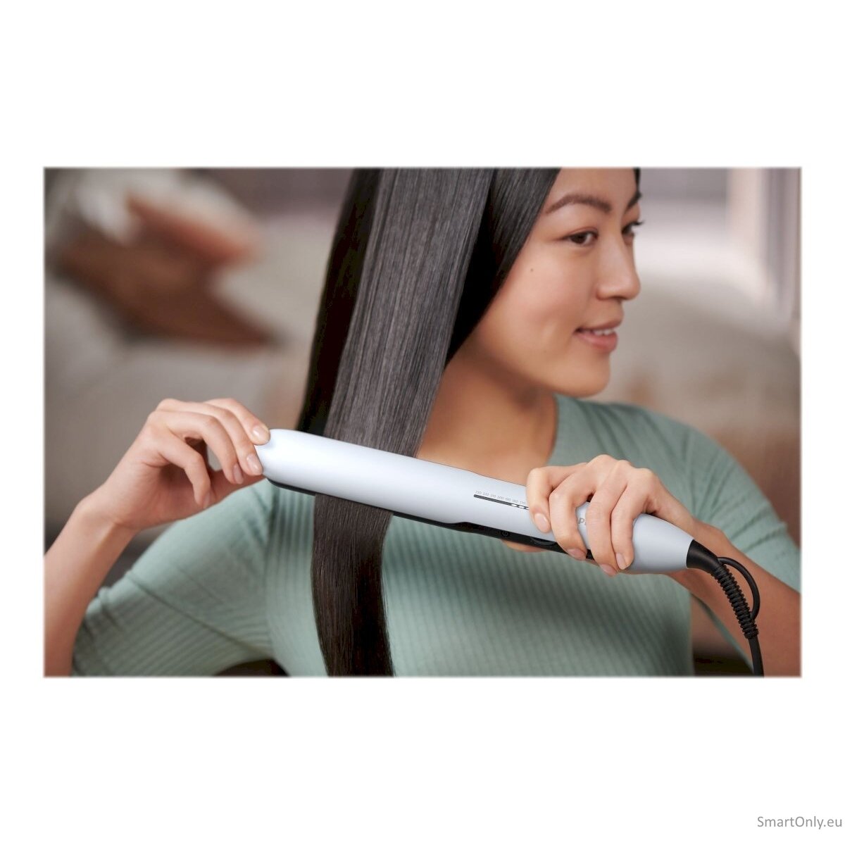 Philips Hair Straitghtener BHS520/00 Ceramic heating system, Ionic function, Display LED, Temperature (max) 230 °C, Number of heating levels 12, Pale Blue 5