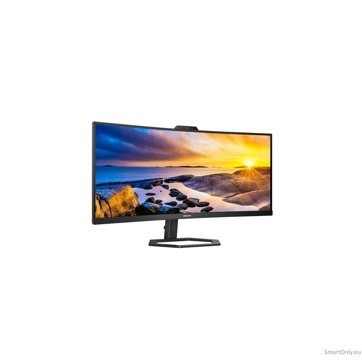 Philips | Monitor with Windows Hello Webcam | 34E1C5600HE/00 | 34 " | VA | 21:9 | 100 Hz | 4 ms | 3440 x 1440 pixels | 300 cd/m² | HDMI ports quantity 1 | Black | Warranty 36 month(s) 28