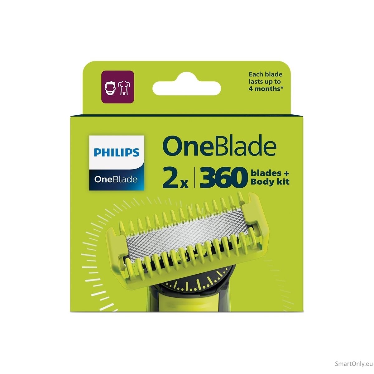 Philips | OneBlade 360 Replacement Blades, 2pcs and body kit | QP624/50 4 Philips | OneBlade 360 Replacement Blades, 2pcs and body kit | QP624/50 4