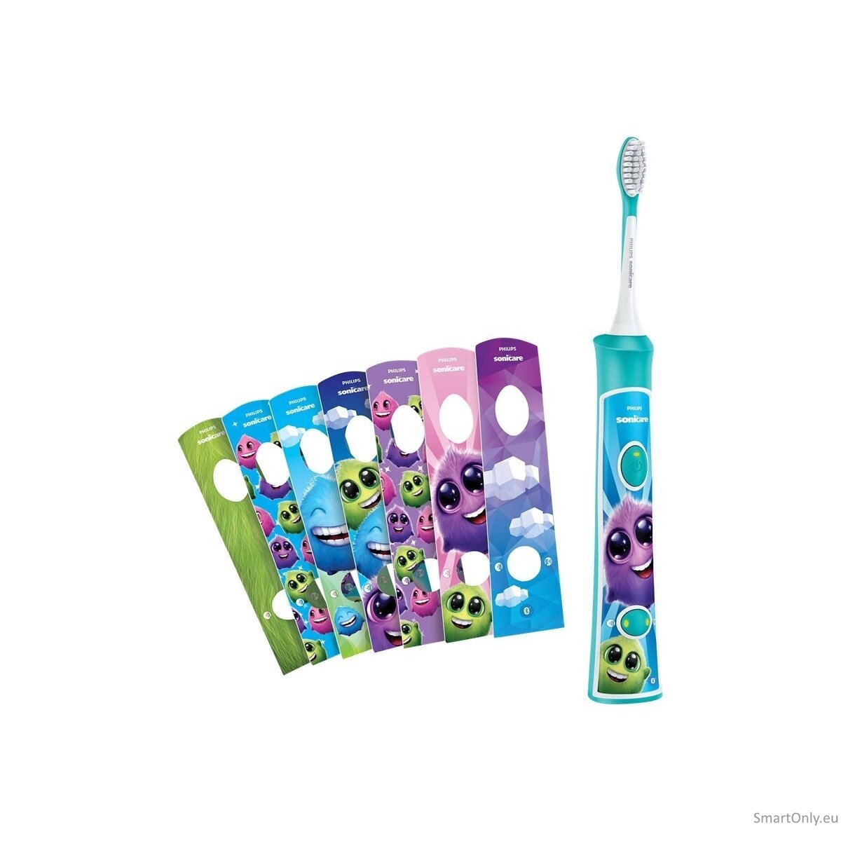 Philips Sonic Electric toothbrush  HX6322/04 For kids, Rechargeable, Sonic technology, Teeth brushing modes 2, Number of brush heads included 2, Aqua 10