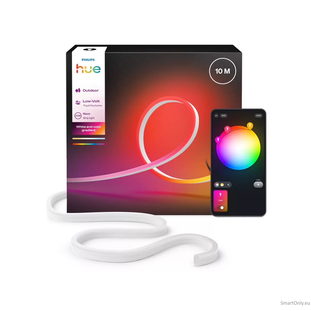 Philips Hue Neon Lightstrip for outdoor use, 10 m | 30 W | Bluetooth, Zigbee 4