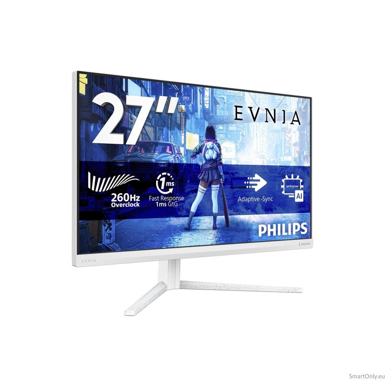 Philips 27M2N5201P/00 | 27 " | Fast IPS | FHD | 16:9 | 260 Hz | 1 ms | 1920 x 1080 pixels | 300 cd/m² | HDMI ports quantity 2 | White 8