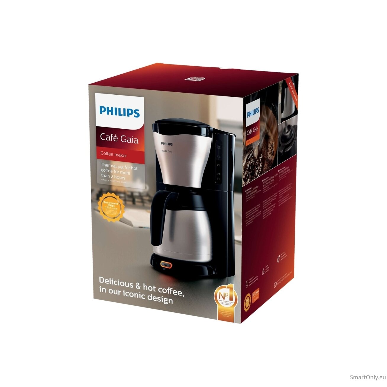 Philips | Coffee Maker | HD7546/20 | Drip | 1000 W | Black/Metal 3