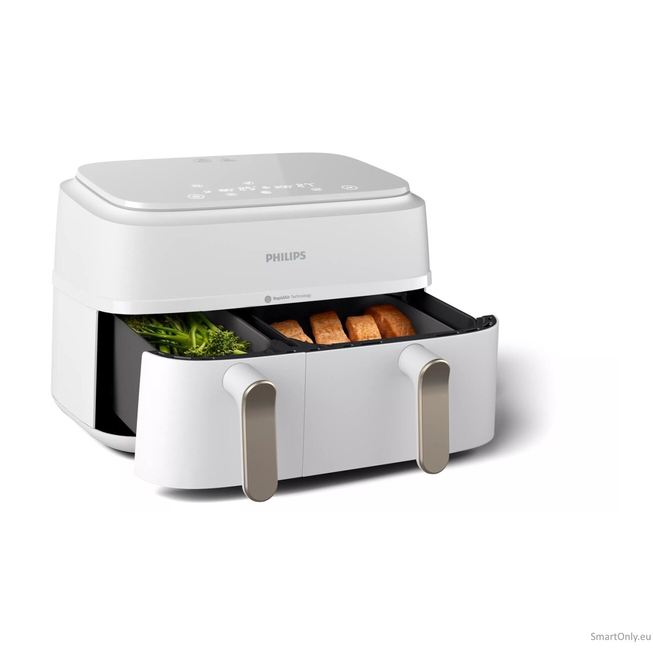 Philips Double basket Airfryer | NA353/10 3000 series | Power 2750 W | Capacity 9 L | Rapid Air Plus | White 6 Philips Double basket Airfryer | NA353/10 3000 series | Power 2750 W | Capacity 9 L | Rapid Air Plus | White 6